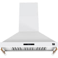  Forno 48-inch Venezia Wall-Mounted Range Hood with Touch Controls and Baffle Filters FRHWM5503-48WHT IMAGE 1
