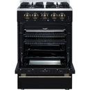  Forno 24-inch Freestanding Gas Range with Convection Technology FFSGS6272-24BLK IMAGE 3