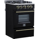  Forno 24-inch Freestanding Gas Range with Convection Technology FFSGS6272-24BLK IMAGE 4