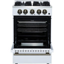  Forno 24-inch Freestanding Gas Range with Convection Technology FFSGS6272-24WHT IMAGE 3
