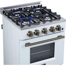  Forno 24-inch Freestanding Gas Range with Convection Technology FFSGS6272-24WHT IMAGE 4