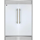 White with Antique Brass