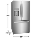 28 cf French Door Refrigerator (Stainless Steel)GRFS287DAF