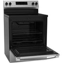 GE 30-inch Freestanding Electric Range with Steam Clean GRF400SVSS