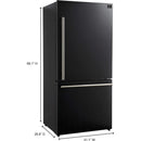 Forno 31-inch 17.2 cu.ft Freestanding Bottom Freezer Refrigerator FFFFD1785-31BLKFFFFD178531BLK