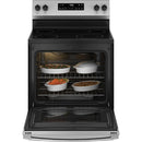 GE 30-inch Freestanding Electric Range with Steam Clean GRF400SVSS