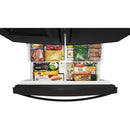 Whirlpool 36-inch, 24.7 cu. ft. French 3-Door Refrigerator with Ice and Water Dispensing System (Black) (WRF555SDHB)