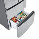 Haier 28-inch, 15 cu. ft. French 4-Door Refrigerator (Approximate Gray Stainless) HRF15N3AGS (HRF15N3AGS)