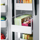 GE Profile 36-inch, 25.3 cu. ft. Side-by-Side Refrigerator with Ice and Water Dispensing System PSE25KBLTS