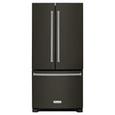 KitchenAid 33-inch, 22 cu. ft. Freestanding French 3-Door Refrigerator with Internal Water Dispenser KRFF302EBSKRFF302EBS