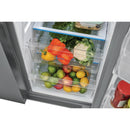 Frigidaire 36-inch, 25.6 cu.ft. Freestanding Side-by-Side Refrigerator with Ice and Water Dispensing System (Stainless Steel)FRSS2623AS