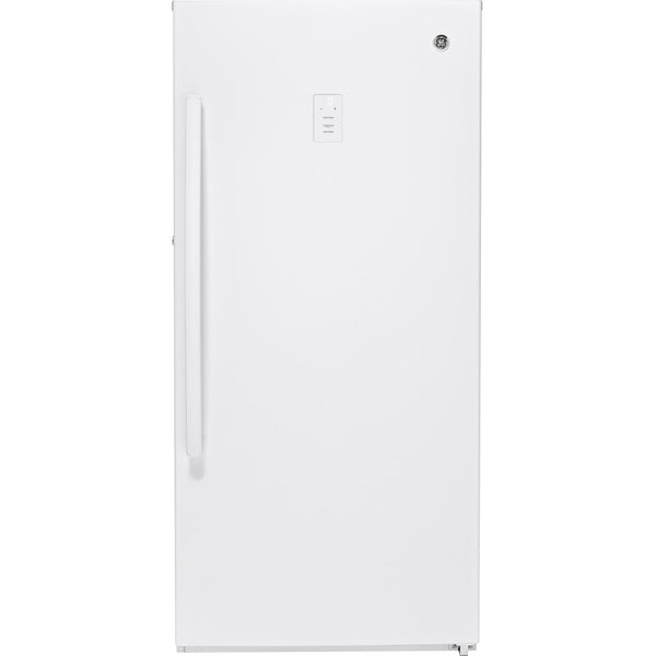 GE 14.1 cu.ft. Upright Freezer with Turbo Freeze FUF14SMRWW