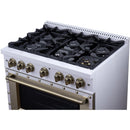  Forno 36-inch, 5.2 Cu.Ft. Valente Dual Fuel Range FFSGS6199-36CPWHT IMAGE 11