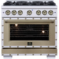  Forno 36-inch, 5.2 Cu.Ft. Valente Dual Fuel Range FFSGS6199-36CPWHT IMAGE 1