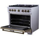  Forno 36-inch, 5.2 Cu.Ft. Valente Dual Fuel Range FFSGS6199-36CPWHT IMAGE 8