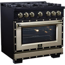  Forno 36-inch, 5.2 Cu.Ft. Valente Gas Range FFSGS6299-36CPBLK IMAGE 4