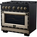  Forno 36-inch, 5.2 Cu.Ft. Valente Gas Range FFSGS6299-36CPBLK IMAGE 7