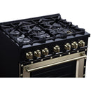  Forno 36-inch, 5.2 Cu.Ft. Valente Gas Range FFSGS6299-36CPBLK IMAGE 9