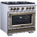  Forno 36-inch, 5.2 Cu.Ft. Valente Gas Range FFSGS6299-36CPWHT IMAGE 4