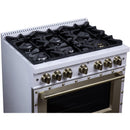 Forno 36-inch, 5.2 Cu.Ft. Valente Gas Range FFSGS6299-36CPWHT IMAGE 9