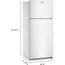  Whirlpool 28-inch, 16.3 cu. ft. Freestanding Top Freezer Refrigerator WRTX3316TW IMAGE 5