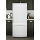 GE 30-inch, 20.9 cu. ft. Bottom Freezer Refrigerator GDE21EGKWWGDE21EGKWW