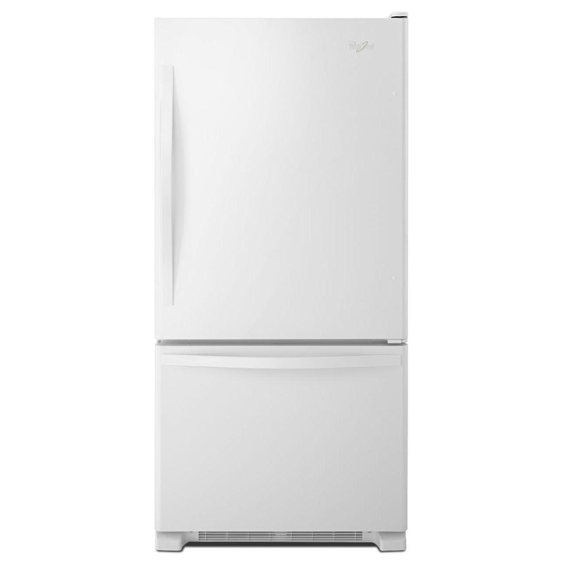 Whirlpool 33-inch, 22 cu. ft. Bottom Freezer Refrigerator with Icemaker WRB322DMBW