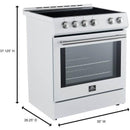 Forno 30-inch, 5 cu.ft Leonardo Espresso Electric Range FFSEL6012-30WHT