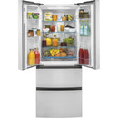 Haier 28-inch, 15 cu. ft. French 4-Door Refrigerator (Approximate Gray Stainless) HRF15N3AGS (HRF15N3AGS)