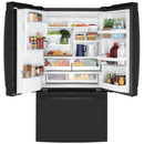 GE 36-inch, 22.1 cu.ft. Counter-Depth French 3-Door Refrigerator with external water and ice dispensing system GYE22GENDS