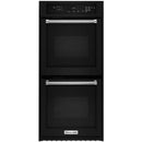 KitchenAid 24-inch, 6.2 cu. ft. Built-in Double Wall Oven with Convection KODC304EBLKODC304EBL