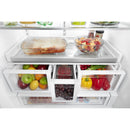 Whirlpool 36-inch, 26.8 cu. ft. Freestanding French 3-Door Refrigerator Water and Ice Dispensing System (Black Stainless Fingerprint Resistant)WRF757SDHV