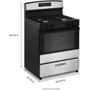 Amana 30-inch Freestanding Gas Range AGR6303MMSAGR6303MMS