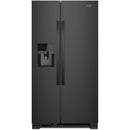Whirlpool 33-inch, 21.4 cu. ft. Side-by-Side Freestanding Refrigerator with Exterior Ice and Water Dispenser with EveryDrop™ Water Filtration WRS331SDHB (Black)WRS331SDHB