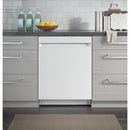 GE 24-inch Built-in Dishwasher with Sanitize Option GDT225SGLWW (White) (GDT225SGLWW)