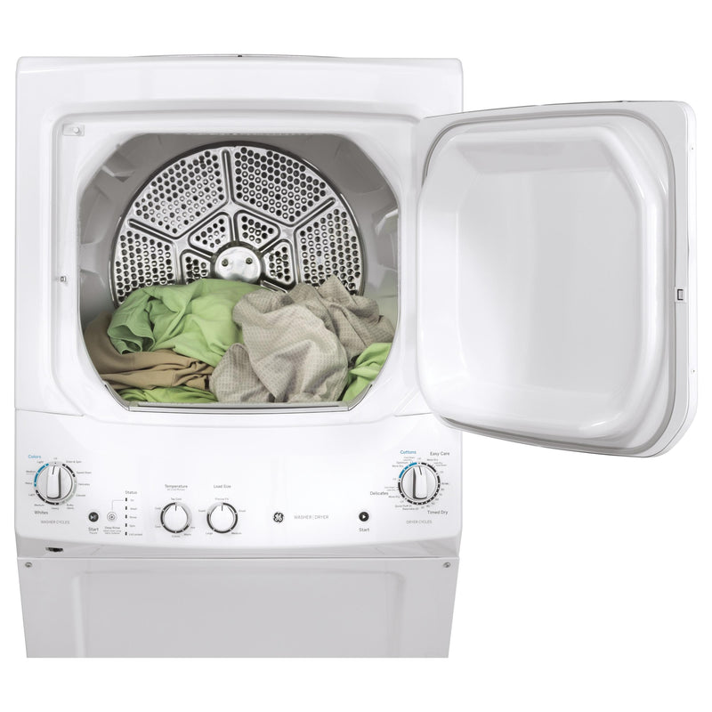 GE Stacked Washer/Dryer Electric Laundry Center GUV27ESSMWW (GUV27ESSMWW)