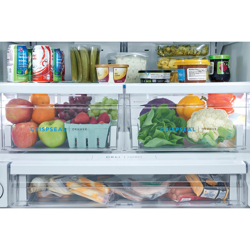 Frigidaire 36-inch, 27.8 cu. ft. French 3-Door Refrigerator with Dispenser FRFS2823AW (FRFS2823AW)