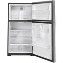 GE 33-inch, 21.9 cu. ft. Top Freezer Refrigerator with edge-to-edge glass shelves (Stainless Steel) (GTE22JSNRSS)GTE22JSNRSS
