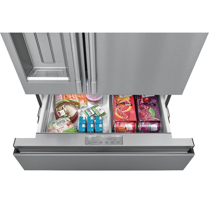Frigidaire Professional 36-inch, 21.8 cu.ft. Counter-Depth French 4-Door Refrigerator with External Water and Ice System PRMC2285AF