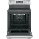 GE 30-inch Freestanding Electric Range with Convection JB655YK (Fingerprint-Resistant Stainless)JB655YKFS