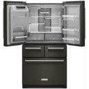 KitchenAid 36-inch, 25.8 cu. ft. French 5-Door Refrigerator with Ice and Water KRMF706EBSKRMF706EBS