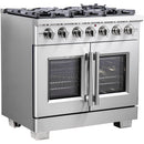 Forno Capriasca 36" Freestanding French Door Gas Range FFSGS6460-36 (FFSGS646036)