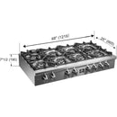 Forno 48-inch Gas Rangetop with 8 Burners FCTGS5751-48FCTGS575148