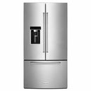 KitchenAid 36-inch, 23.8 cu. ft. Counter-Depth French 3-Door Refrigerator with Ice and Water KRFC604FSSKRFC604FSS