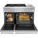 KitchenAid 48-inch Freestanding Dual Fuel Range with Even-Heat™ True Convection KFDC558J (Stainless Steel)KFDC558JSS