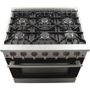 Forno Galiano Alta Qualita 36-inch Freestanding Gas Range with Convection Technology FFSGS6244-36BLK