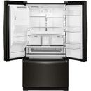 Whirlpool 36-inch, 26.8 cu. ft. Freestanding French 3-Door Refrigerator Water and Ice Dispensing System (Black Stainless Fingerprint Resistant)WRF757SDHV
