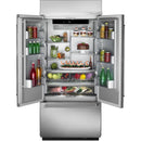 KitchenAid 36-inch, 20.8 cu.ft. Built-in French 3-Door Refrigerator with Internal Ice Maker KBFN506ESSKBFN506ESS