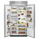 KitchenAid 43-inch, 25.5 cu. ft. Side-by-Side Built-in Refrigerator with Interior Ice Maker KBSN602ESS