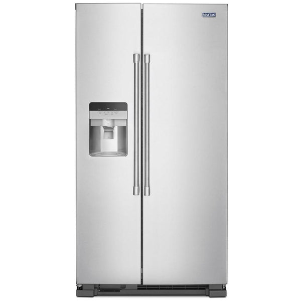 Maytag 36-inch, 25 cu.ft. Freestanding Side-by-Side Refrigerator with External Water and Ice Dispensing System MSS25C4MGZ